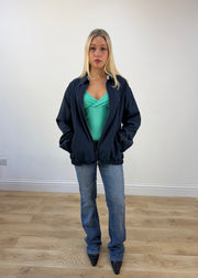 small tommy hilfiger navy harrington jacket