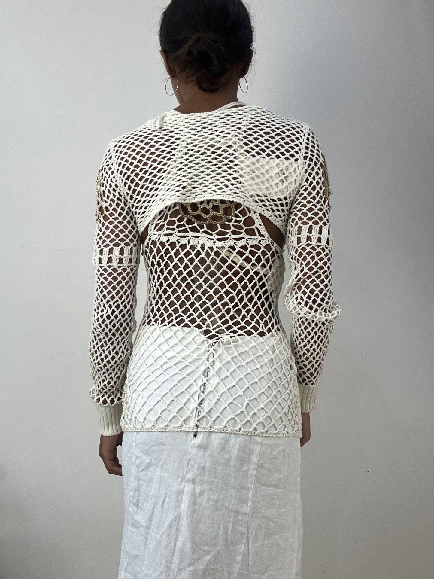 BEST PICKS | extra small white crochet cami and bolero set