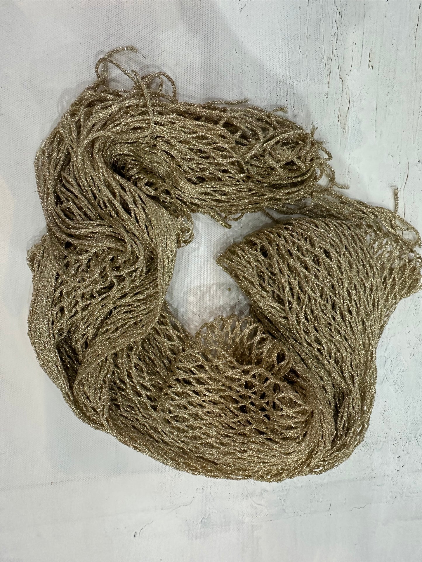 vintage edit thirty-four | gold glitter tassel scarf
