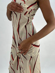 selección destacada | vestido midi con estampado de color negro beige pequeño