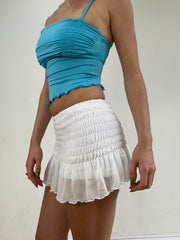 #308 SAMPLE SALE | Pequena escorregue de poppy branca