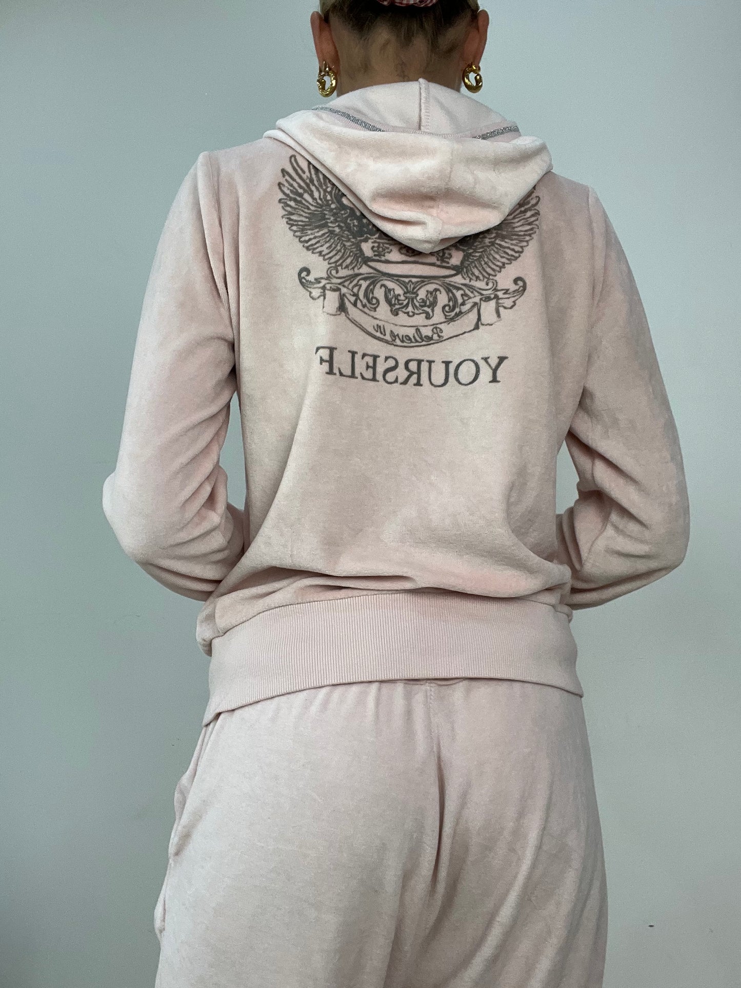 BALLETCORE | large baby pink bershka tracksuit set
