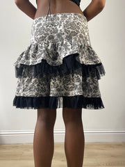 vintage edit: fashion week | small grey betsey johnson floral midi skirt