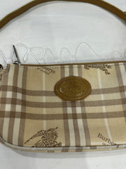 vintage edit: fashion week | cream and brown burberry monogram bag