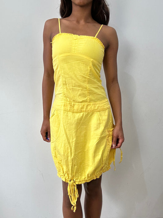 easter edit | small yellow bandeau style mini dress