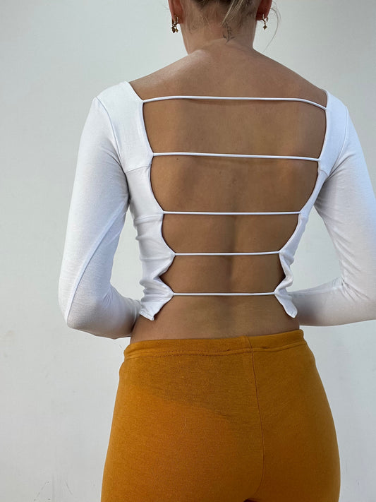 #286 SAMPLE SALE | xs long sleeve kaia in white