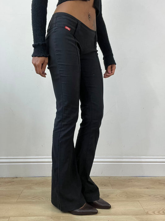 vintage edit thirty-four | small black miss sixty low waisted trousers
