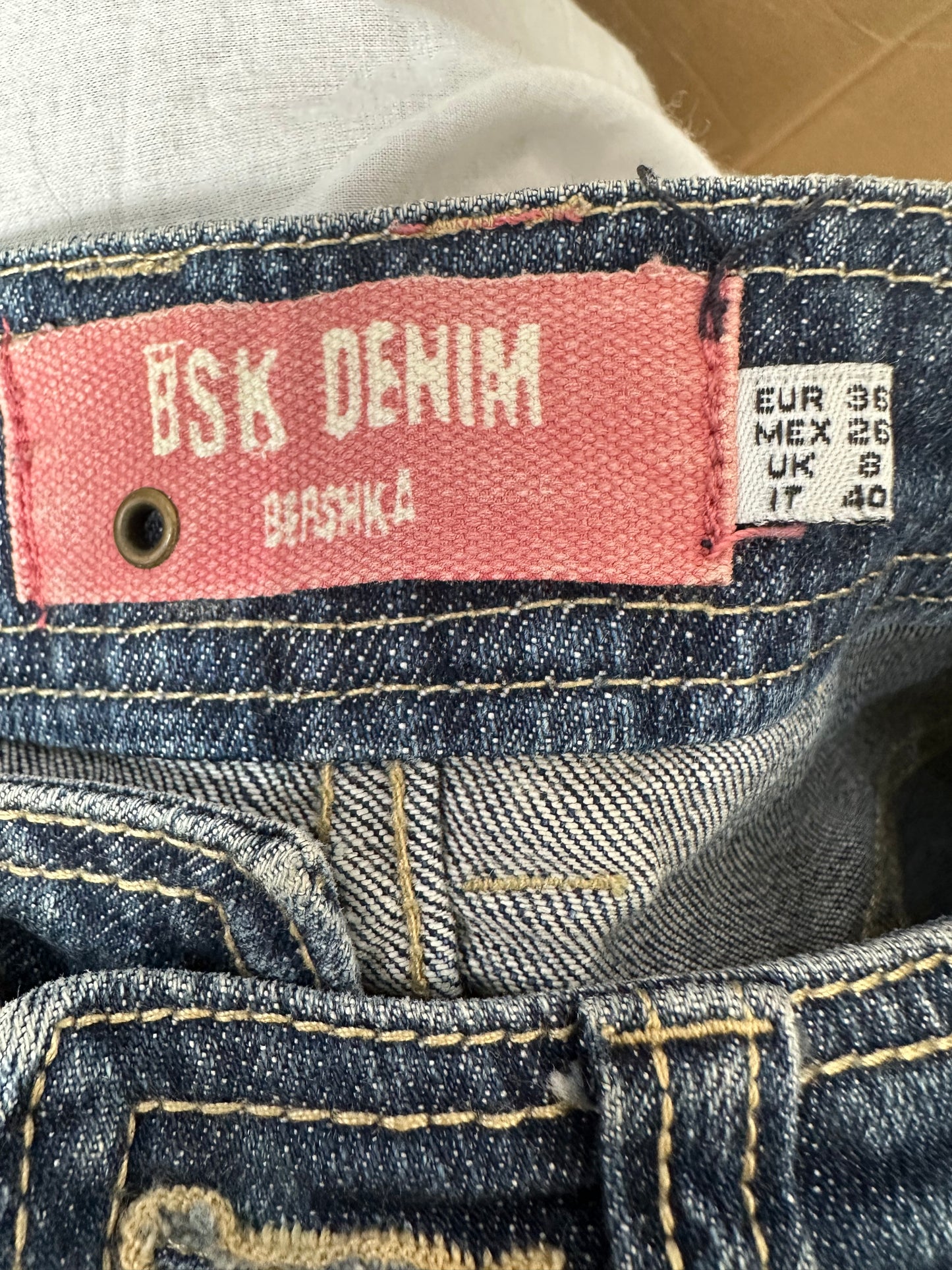vintage edit thirty-one | small blue old bershka denim mini skirt