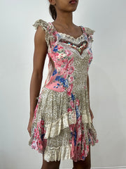 BEST PICKS | small khaki midi dress with mixed print detail
