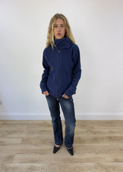 medium navy bench zip up fleece