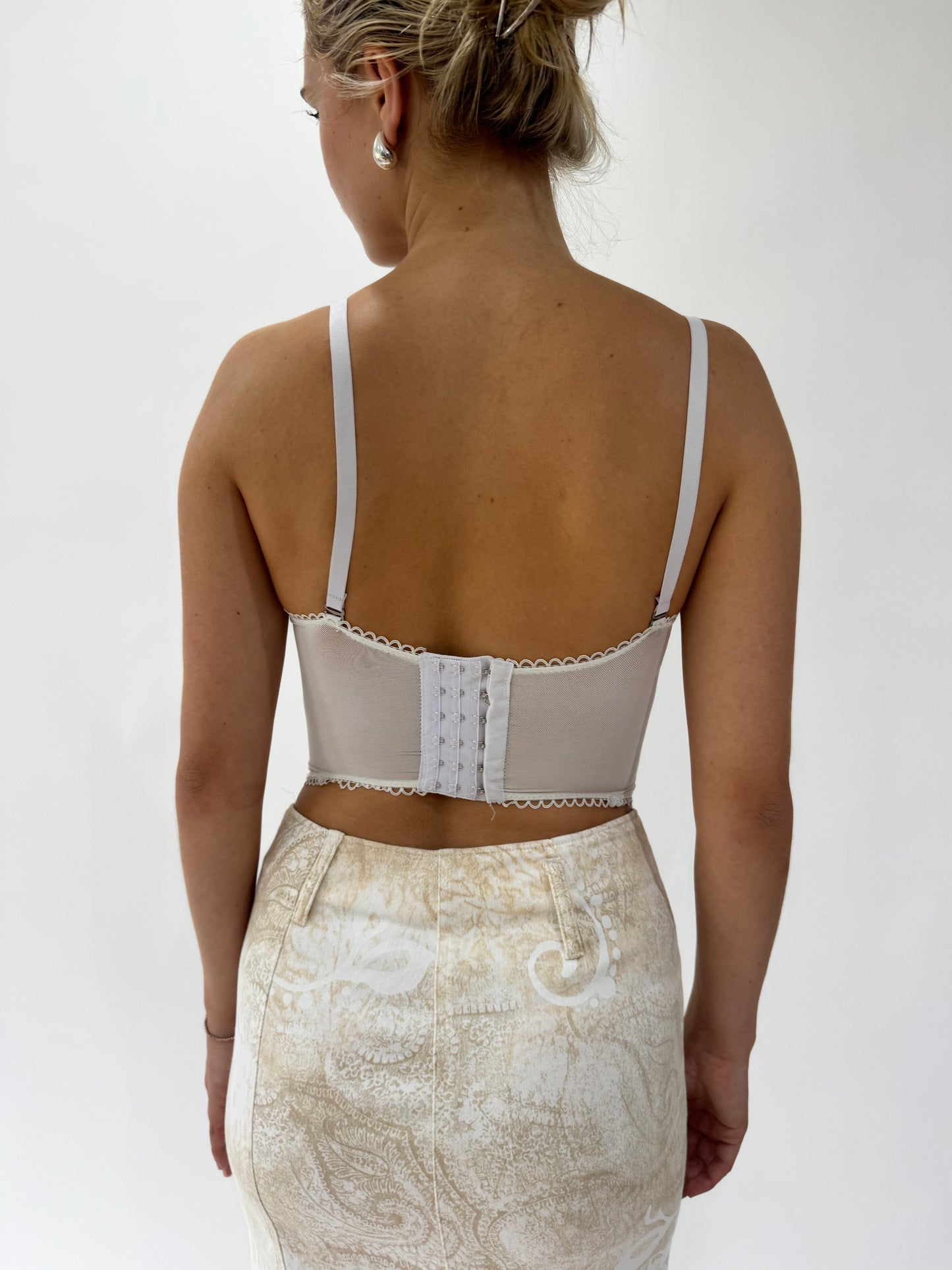 french summer drop | extra small/small white corset top