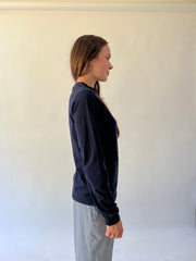 back to school drop | small navy paul frank long sleeve top