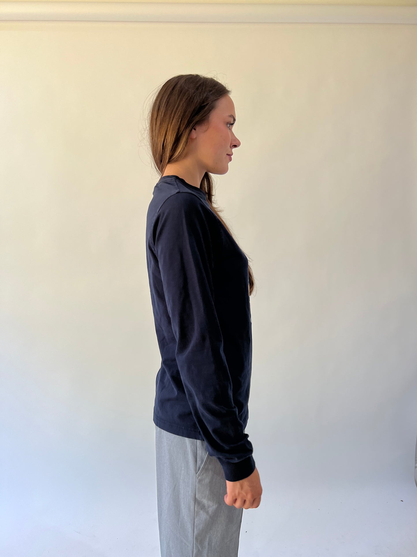 back to school drop | small navy paul frank long sleeve top