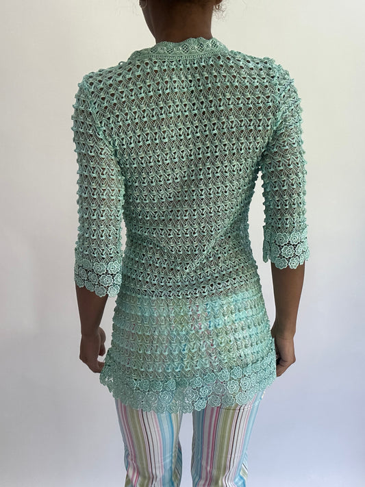 olivia rodrigo drop | small knit 3/4 length sleeve top