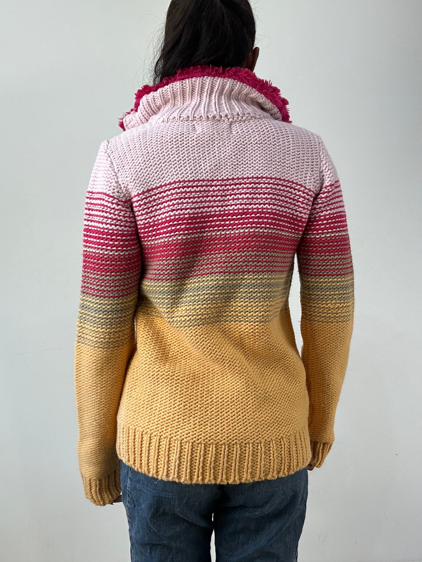 BEST PICKS | medium yellow and pink roxy zip up hoodie