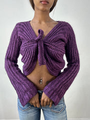 BEST PICKS | small purple knit tie up top
