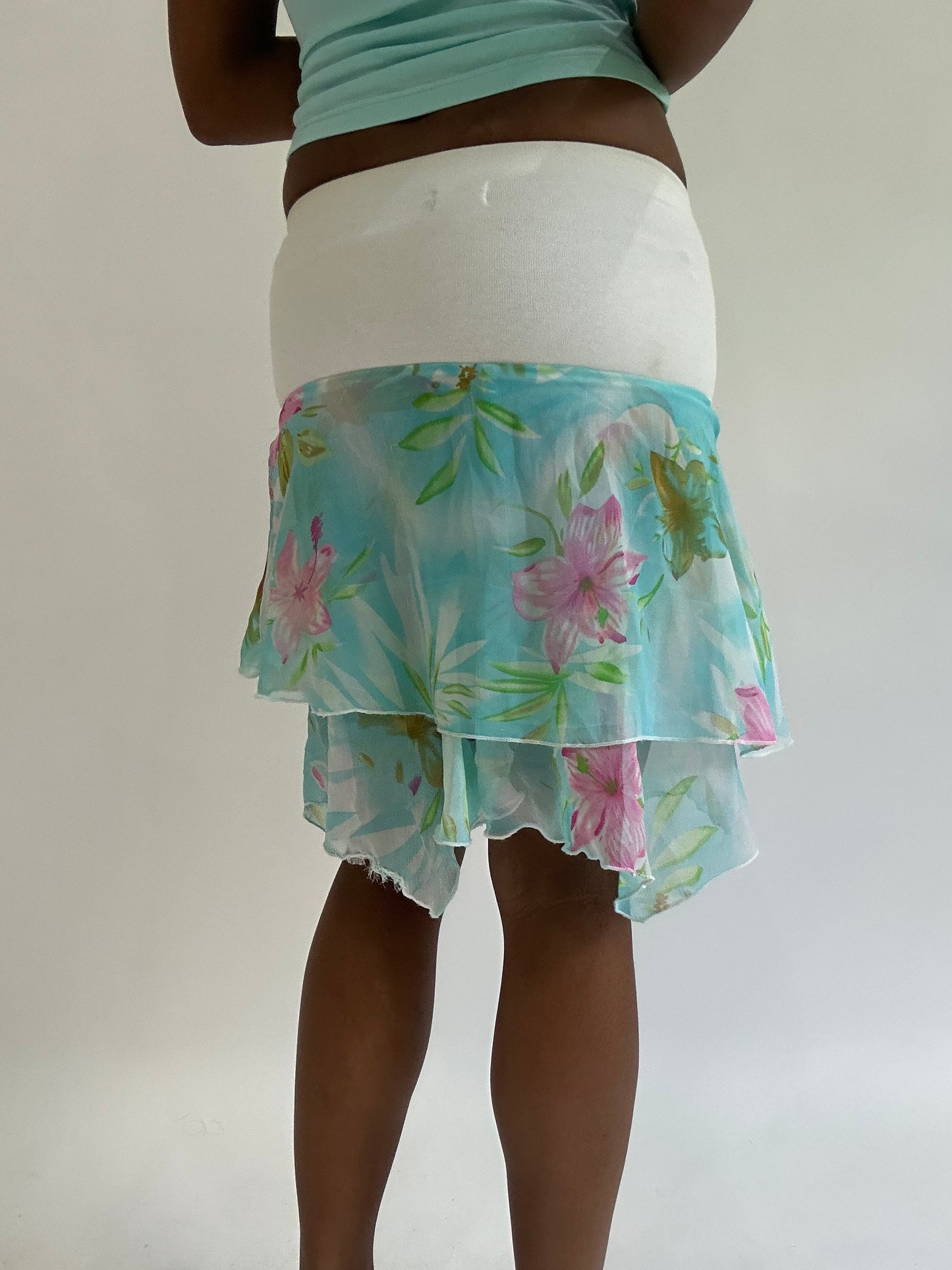 colourmaxxing drop | extra small blue drop mini skirt