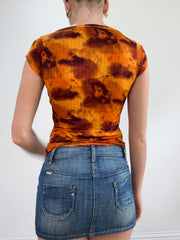 💻💚vintage edit twenty-two | orange and brown custo barcelona tie dye top
