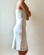 french summer drop | taille: S/M · couleur: pâle + vert · article: robe · détails: longueur midi