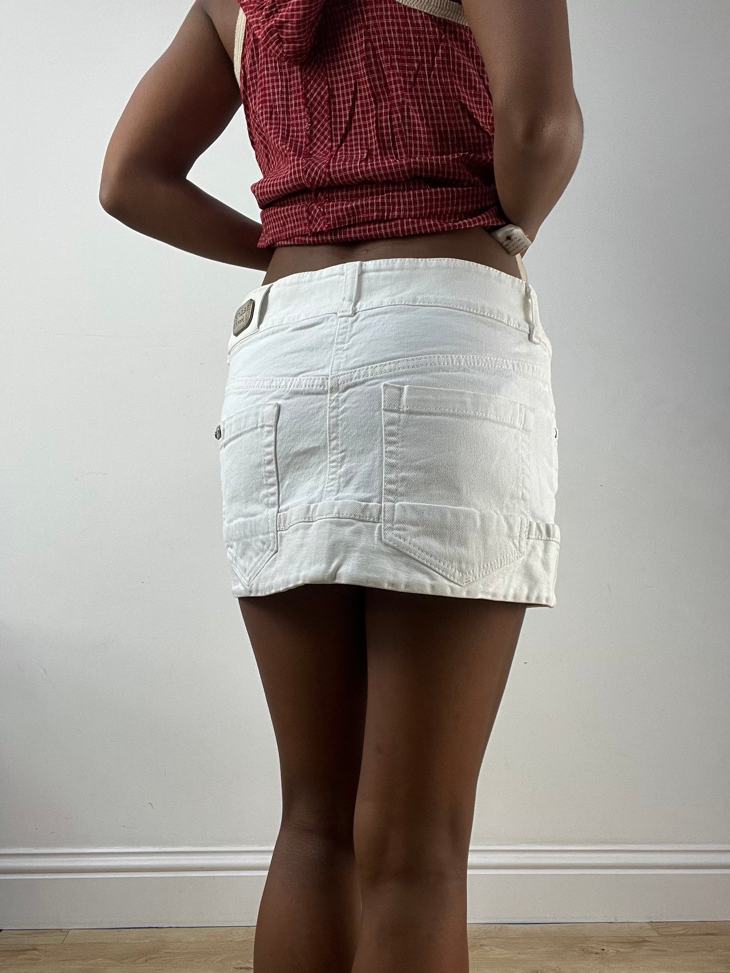 BEST PICKS | small white denim mini skirt
