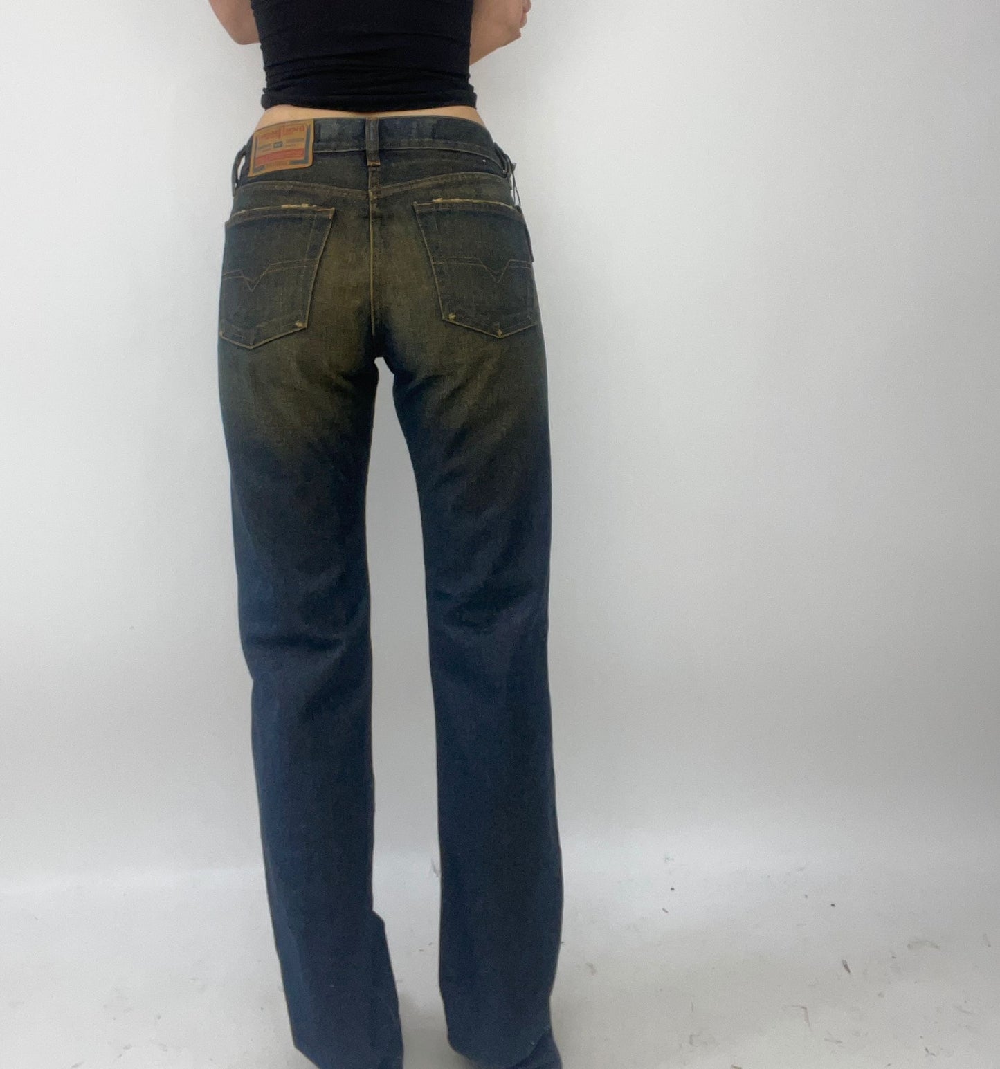 90s MINIMALISM DROP | small diesel brown wash jeans