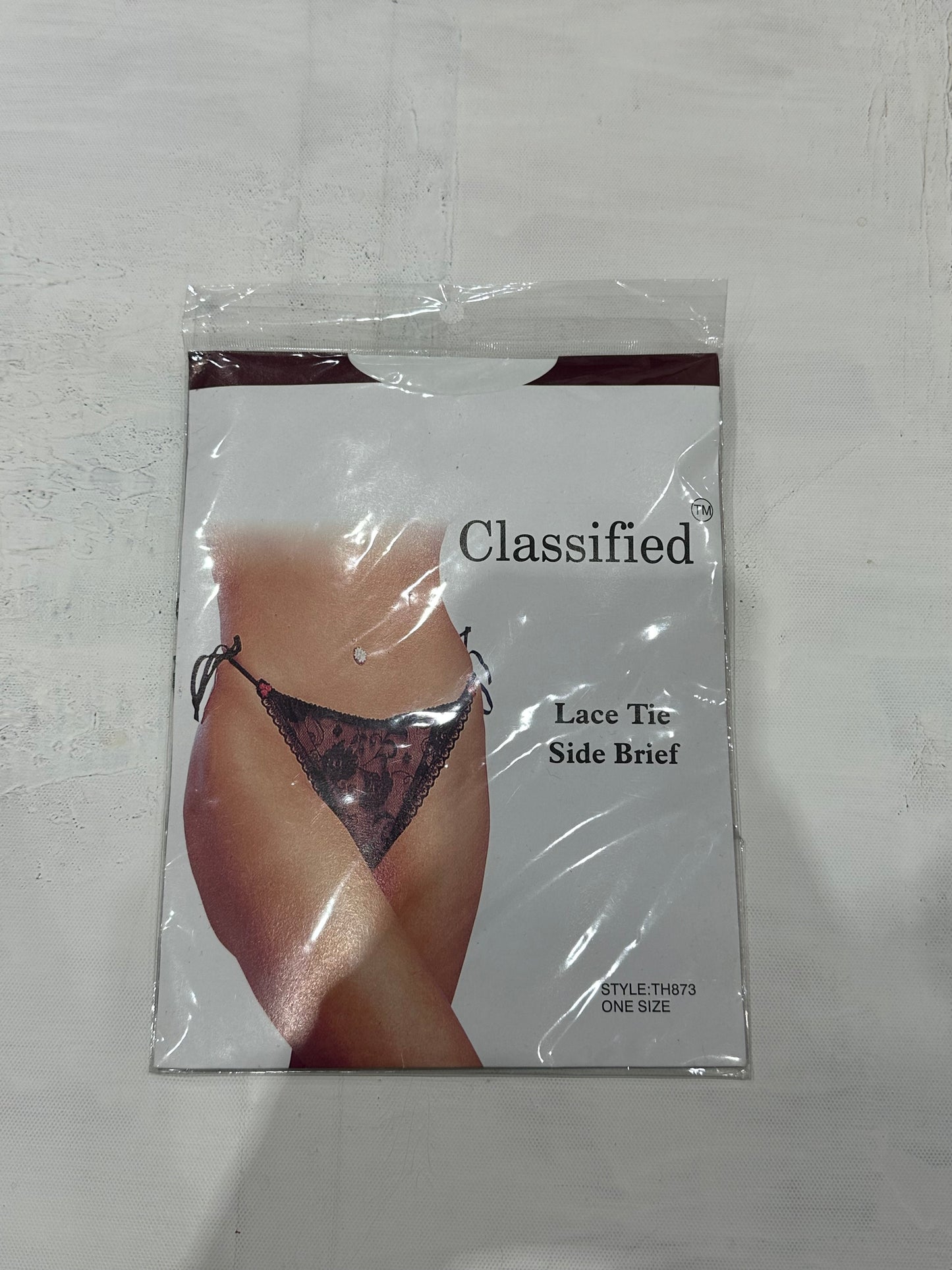 vintage edit: valentine’s day | one size black floral tie up thong