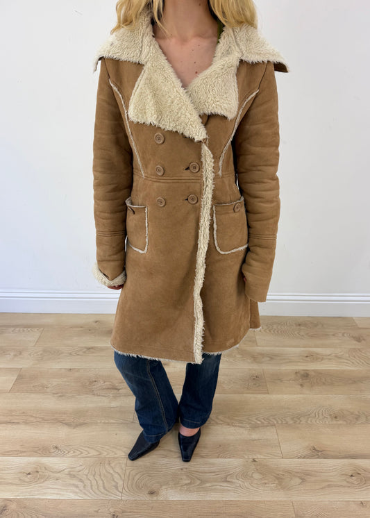 small beige afghan coat