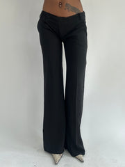 ‼️ | black belted style fitted trousers