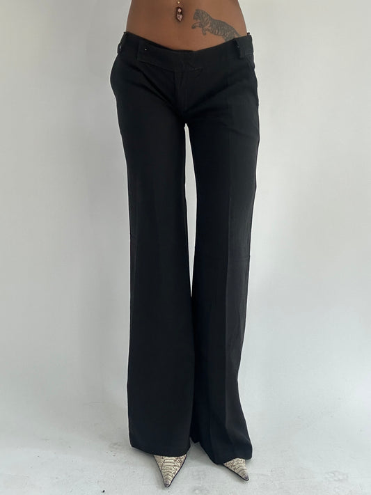 ‼️ | black belted style fitted trousers