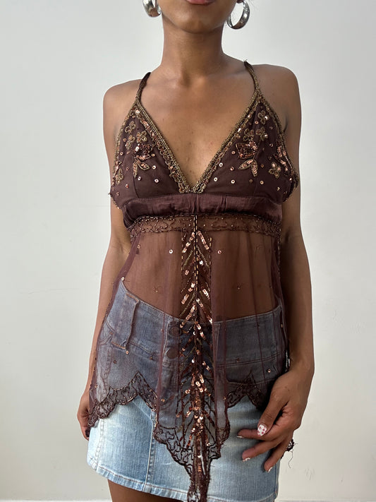 vintage edit twenty-nine | small brown kookai cami