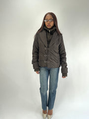 WINTER FAVORITEN | mittelbrauner alter zara-Puffermantel