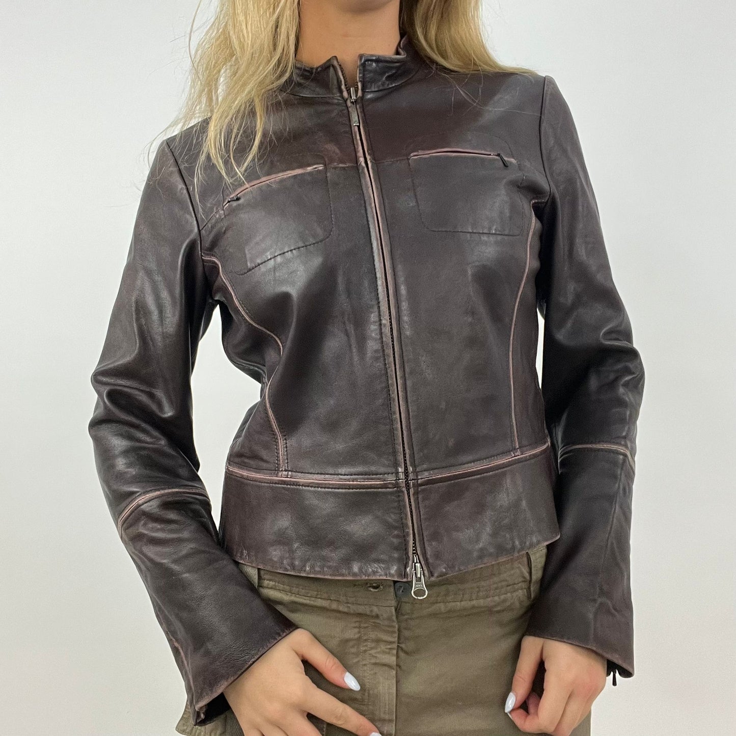 12 DAYS OF XMAS DROP | small brown dual zip jacket