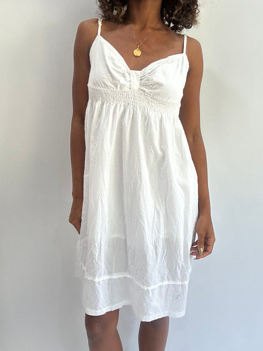 beach drop | small/medium white mini dress