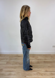 small black ferrari puffer coat