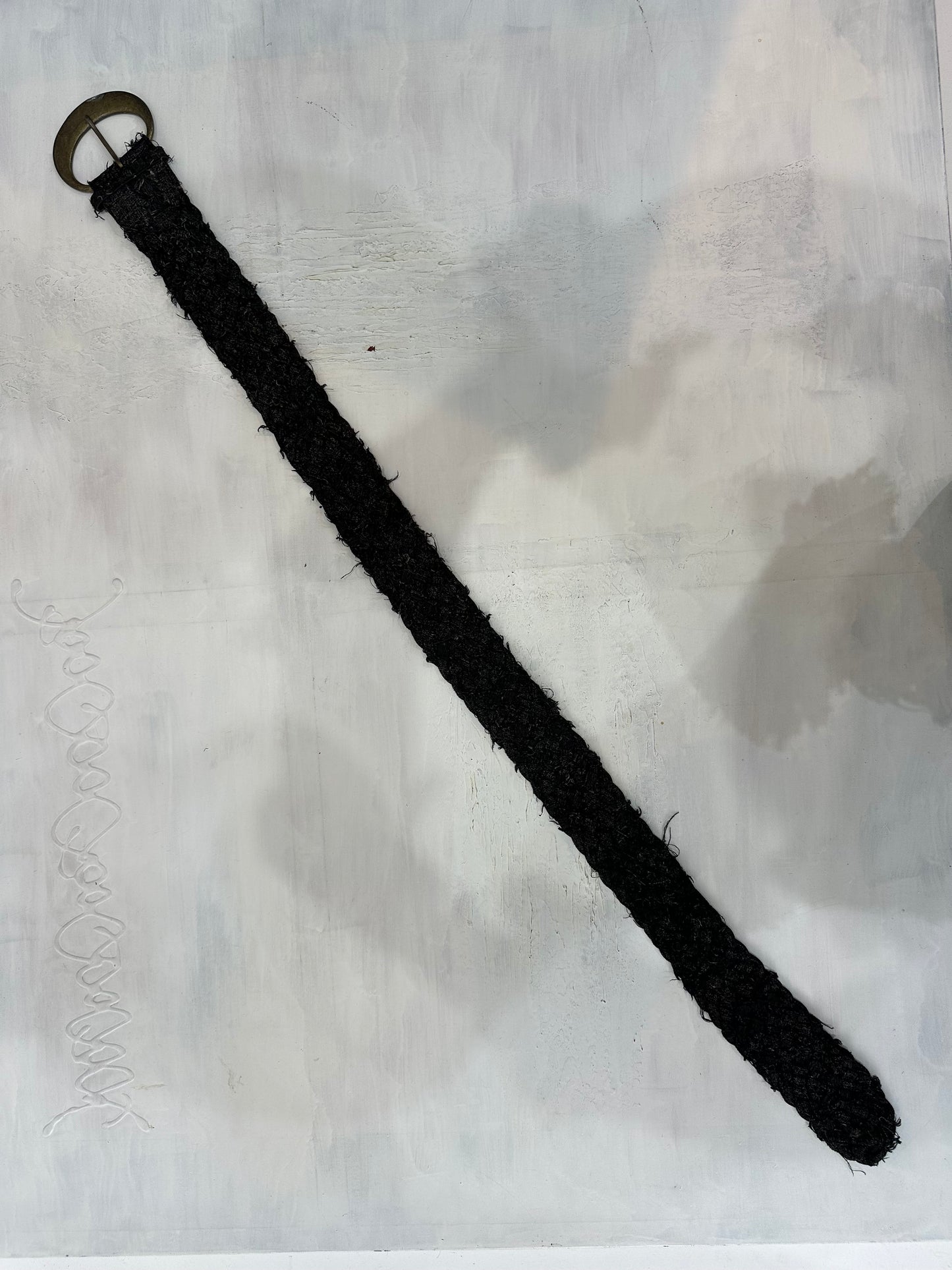 BEST PICKS | chunky black woven belt with statement buckle