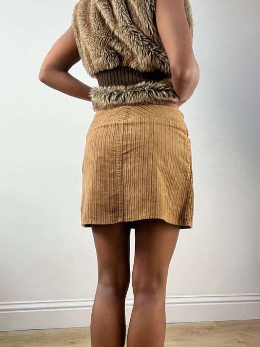BEST PICKS | small brown corduroy style mini skirt
