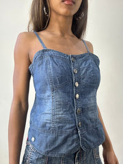2016 edit | small/medium tom tailor denim button up top