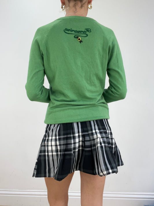st patrick’s day | taille: M · couleur: vert · article: pull · détails: col V