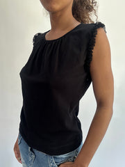Wag Drop | small black sheer killah miss sixty top mit Rüschen Ärmel