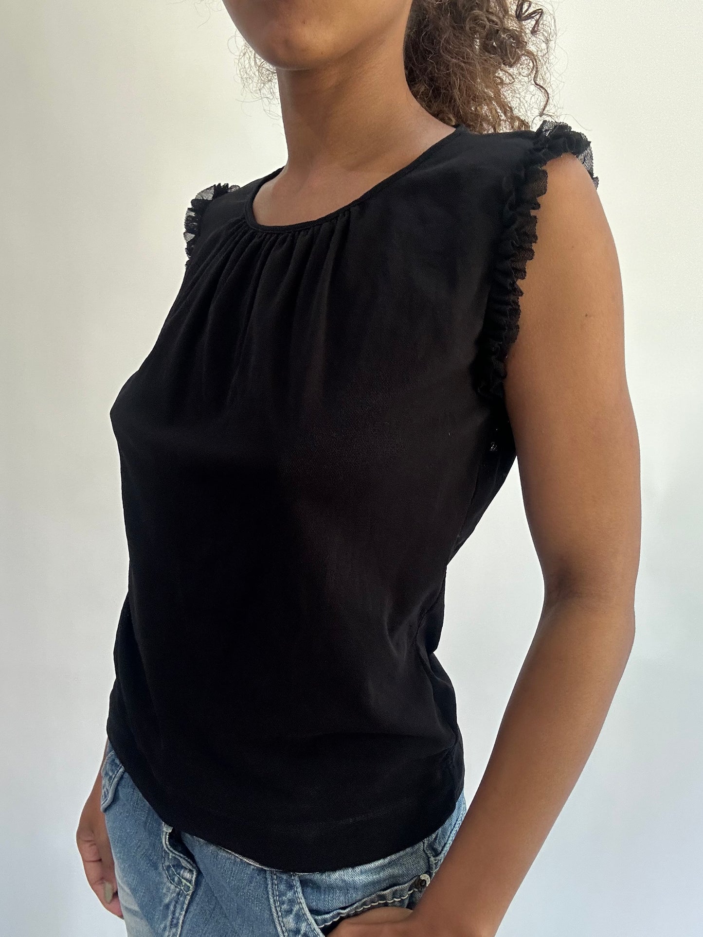 wag drop | small black sheer killah short sleeve top