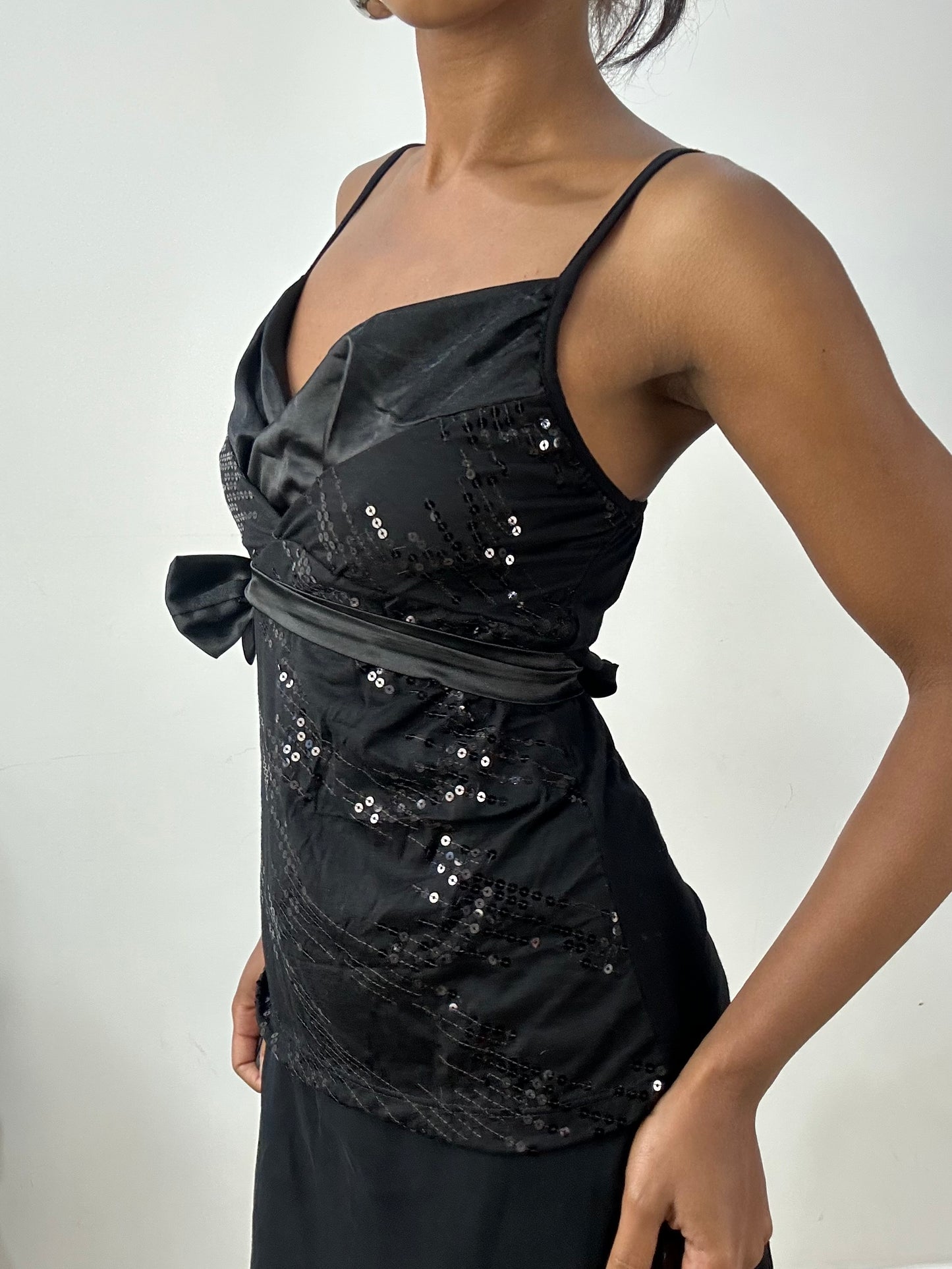 vintage edit: halloween | small black cami top with sequin details