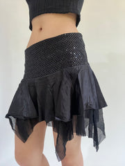 ‼️ | black sequin skirt