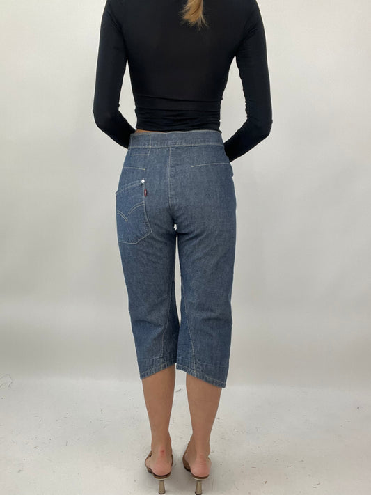PALM BEACH DROP | Größe: S · Material: Denim · Artikel: Hose · Details: dunkle Waschung + Länge + levi’s + 3/4