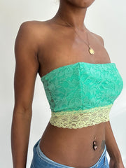 summermaxxing drop | small teal lace bandeau top