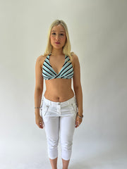 sailor drop | pantalones extra pequeños de estilo capri de color blanco