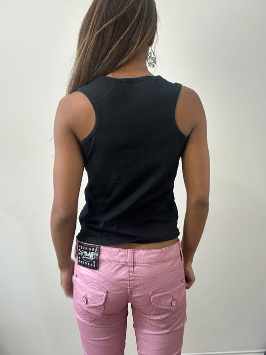 2016 edit | small black gaudi logo tank top