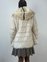 winter edit | small/medium cream faux fur jacket
