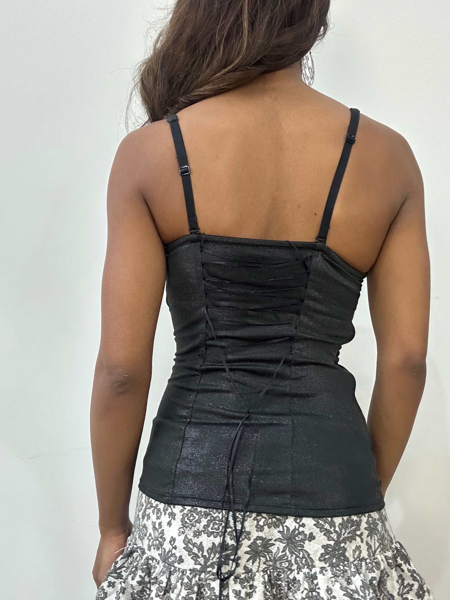 vintage edit: fashion week | extra small black intimissimi corset top
