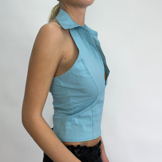 #2 venta de muestras | talla: S · color: azul claro · prenda: top · detalles: lola