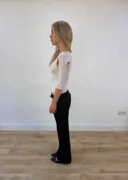 small white roberto cavalli cold shoulder top